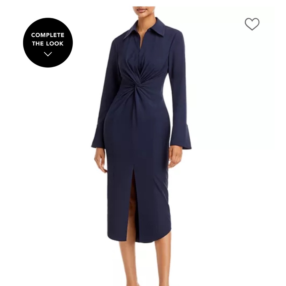 Cinq à Sept Midnight Blue Long Sleeve Dress